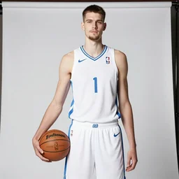 Katniss Everdeen as a tall NBA player, holding a ball, candid portrait photography by Annie Leibovitz