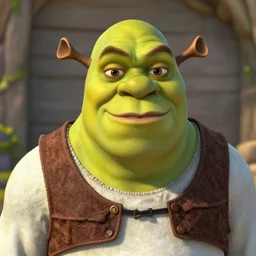 Realistic Shrek portrait