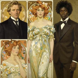 nick bostrom, portrait painting by richard schmid, edgar maxence, kehinde wiley, thomas moran, maxfield parrish, studio ghibli, loish, alphonse mucha, fashion photography