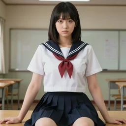 giant japanese school girl in a still of attack of the 5 0 foot woman ( 1 9 5 8 )