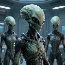 aliens brainsuckers warriors inside the control room of ufo, masterpiece. rendered in blender, ultra realistic, smooth shading, ultra detailed, high resolution, cinematic, unreal 6, perfect face, cyberpunk, fine details, studio lighting, subtle shadows, art by katsuya terada, photorealism, hyper realism, octane render, hyper detailed, canon eos r 3, f / 1. 4, iso 2 0 0, 1 / 1 6 0 s, medium shot, 8 k, raw, unedited, in - frame,