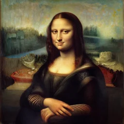 monalisa by ZDZISŁAW BEKSIŃSKI, in the style of ZDZISŁAW BEKSIŃSKI, painted by ZDZISŁAW BEKSIŃSKI, made by ZDZISŁAW BEKSIŃSKI, ZDZISŁAW BEKSIŃSKI's artwork, oil on canvas