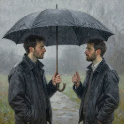 the rain by thomas kinkade and alex grey, highly detailed, 8 k, oil on canvas, masterpiece