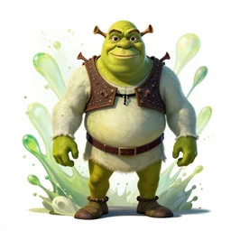 Shrek, the new League of legends champion, splash art, 4k, trending on Artstation