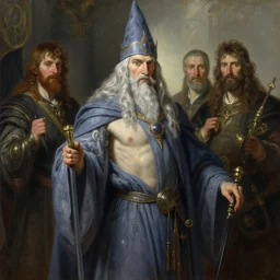 stunning male master wizard posing with side chest, highly detailed painting by gaston bussiere, craig mullins, j. c. leyendecker, 8 k