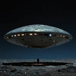 an alien mothership in a scene from close encounters of the third kind
