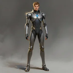 male, science fiction suit, character sheet, concept art, stylized, large shoulders, long thin legs, concept design