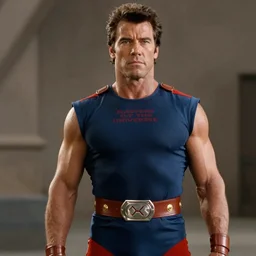 movie still of tom selleck as he - man in masters of the universe, 4 k