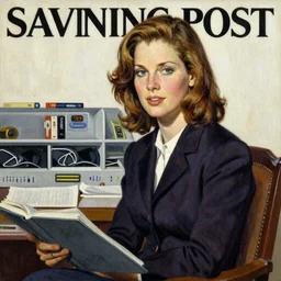 a painting of Dana Scully by Norman Rockwell, sharp detail, saturday evening post