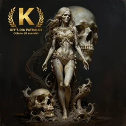 full body pose, hyperrealistic mixed media painting of gorgeous skull woman, dim volumetric lighting, 8 k, octane beautifully detailed render, extremely hyper detailed, intricate, epic composition, cinematic lighting, masterpiece, trending on artstation, very very detailed, masterpiece, stunning, hdr, smooth, sharp focus, high resolution, award, winning photo, dslr, 5 0 mm