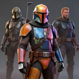 suit of mandalorian color joy global illumination ray tracing hdr fanart arstation concept art, matte, by anton fadeev by beeple and thomas kinkade 4 k, trending on artstation