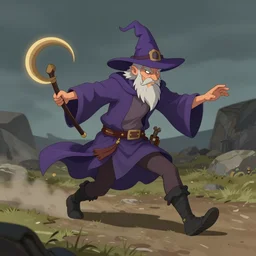 wizard being dragged away, trending on artstation