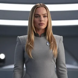 Margot Robbie is the captain of the starship Enterprise in the new Star Trek movie