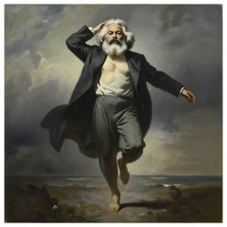 a painting by alex Grey of a karl marx transcending his humanity and becoming one with everything