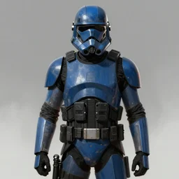 star wars concept art by greg rutkowski, soldier wearing a blue and black tactical gear, highly detailed portrait, digital painting, artstation, concept art, smooth, sharp foccus ilustration, artstation hq