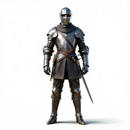 stern musketeer with rapier, high detail digital art, full body, standing, isolated on a pure white background, centered, whole figure in frame, sharp focus, studio lighting