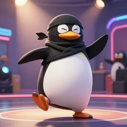 ninja penguin dance rave