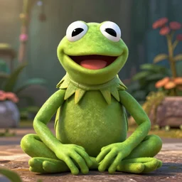 Kermit the frog as Big Boss