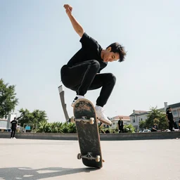 person performing sick skate tricks, 4 k hd photograph