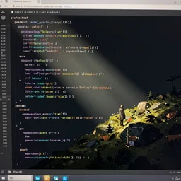 python coding in python, digital art, artstation