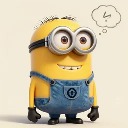 an epic painting minion, thinking face, thoughts, pencil drawing, perfect composition, golden ratio, beautiful detailed, photorealistic, digital painting, concept art, smooth, sharp focus, illustration, artstation trending, octane render, unreal engine
