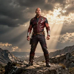 the rock dwayne johnson played starlord in guardians of the galaxy