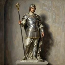 rome warrior standing altar of sacrifice by vasnetsov rutkowski mucha hyperrealism very detailed masterpiece shadows