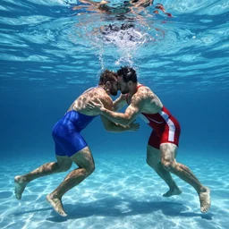 sumo wrestling under water