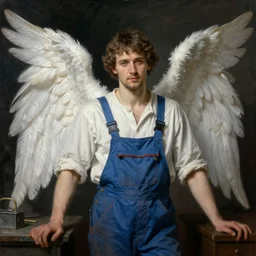 portrait of a mechanic angel, by nikolay makovsky.