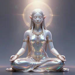 fantasy art, highly detailed, beautiful, surreal, ayahuasca shaman, smooth, trending on artstation, beautiful, serene, meditating, digital art, prismatic, light diffusion, digital art, smooth render, octane render, dmt, ascending, breakthrough, elven, pearlescent by moebius