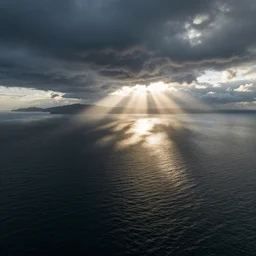 the sea, drone view