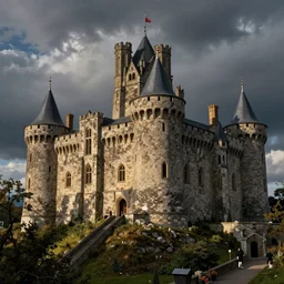 medieval castle, by ben shahn