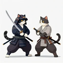 “16-bit samurai cat katana duel”