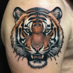head of a tiger tattoo