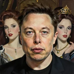 portrait of elon musk, close up shot, soft lighting, warm lights, super detailed, latvian belarusian finnish norwegian swedish glamour models, painting by sargent and leyendecker, studio ghibli, asymmetrical intricate elegant illustration hearthstone, by greg rutkowski by greg tocchini by craig mullins