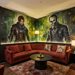 hotel interior design inspired by the game bioshock. painted by artgerm and greg rutkowski
