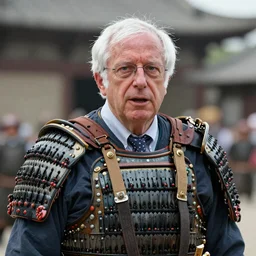 bernie sanders in samurai armor