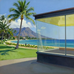 painting of Lahaina Maui, by Edward Hopper