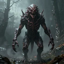 Unnameable horror creature, horror, eldritch, 8K, concept art, DSLR, filmic, HDR, hyperrealism, Unreal Engine, volumetric lighting, Darkart