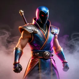 a highly detailed portrait of sub zero mortal kombat, photorealistic, cinematic lighting, high detail, vivid colors, unreal engine, octane render, art by peter mohrbacher artstation, character art by bungie studios, fog volumes, vivid color glow, post processing, cgsociety