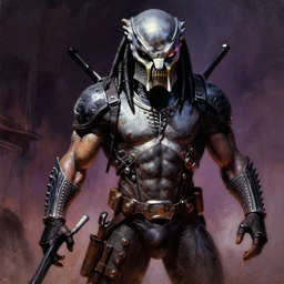 Predator (1987), by Frank Frazetta, digital painting, masterpiece