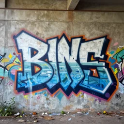a beautiful typographical graffiti, depth of field, natural light