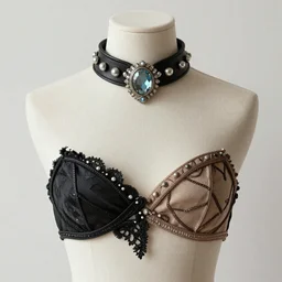 Design for clothes trending on Pinterest.com, choker, slasher, intricate detail, realistic render, 4K,