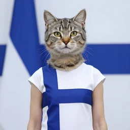 sanna marin prime minister of finland wearing a cat custome