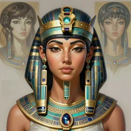 realistic detailed face portrait of a beautiful futuristic egyptian warrior godess bast in alien cyberpunk armor by alphonse mucha, ayami kojima, amano, greg hildebrandt, and mark brooks, female, feminine, art nouveau, cyberpunk, stargate, neo - gothic, gothic, character concept design