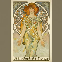(((((1950s Art Nouveau poster art. muted colors.))))) by Jean-Baptiste Monge !!!!!!!!!!!!!!!!!!!!!!!!!!!