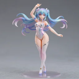 conomi isolated vinyl figure voluptuous harajuku cute magical girl character design, figure photography, dynamic pose, holographic undertones, motion shapes color design, glitter accents on figure, anime stylized, sharp focus, accurate fictional proportions, high delicate defined details, ethereal lighting, global awarded