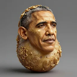 a potato that looks like barack obama, by wlop, trending on artstation, intricate, ornate highly detailed, 8 k
