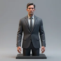 a painting of a human figure wearing a suit created from a 3 d printer. featured on artstation. detailed scfi - fi. cinematic