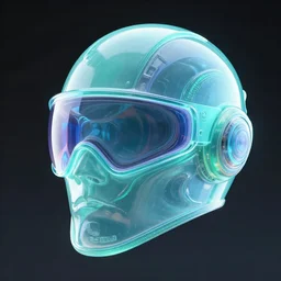 futuristic translucent fluid aquamarine cyber helmet visor, intricate, glowing, eyecandy, colorful, 3 d, octane render, photorealistic, modern, warp,